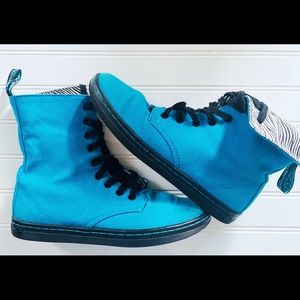 Dr. Marten Electric Blue and Zebra Print Boots ⚡️